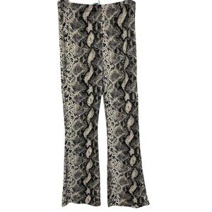 Good‎ Luck Gem Elastic Flare Pants Snakeskin  Women's Size XL